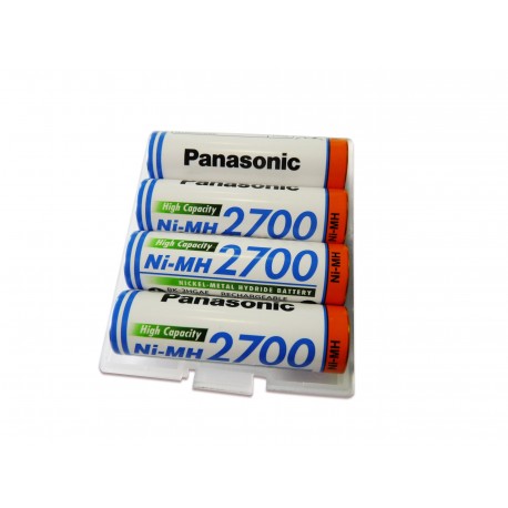 PANASONIC Pile NiMh rechargeable - HR6 - 1.2V 2700mah - Blister x 4
