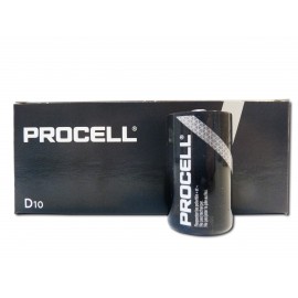 Boite de 10 piles Duracell LR20 - D - Procell Professionnel - Alcaline - 1.5V